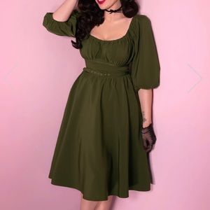 Vixen Vacation Dress in Olive Green